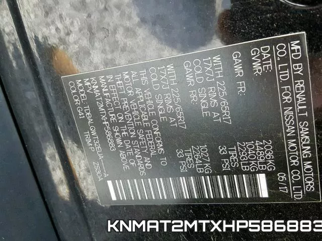 KNMAT2MTXHP586883