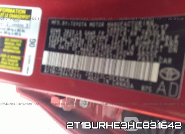 2T1BURHE3HC831642