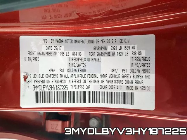3MYDLBYV3HY187225