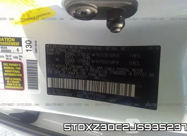 5TDXZ3DC2JS935237
