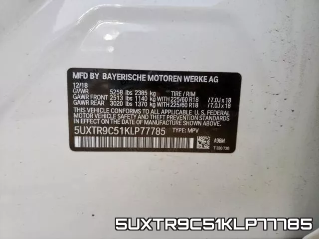 5UXTR9C51KLP77785