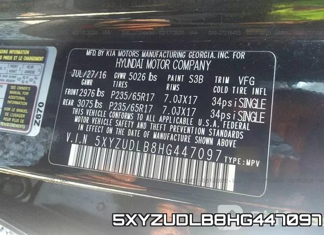 5XYZUDLB8HG447097