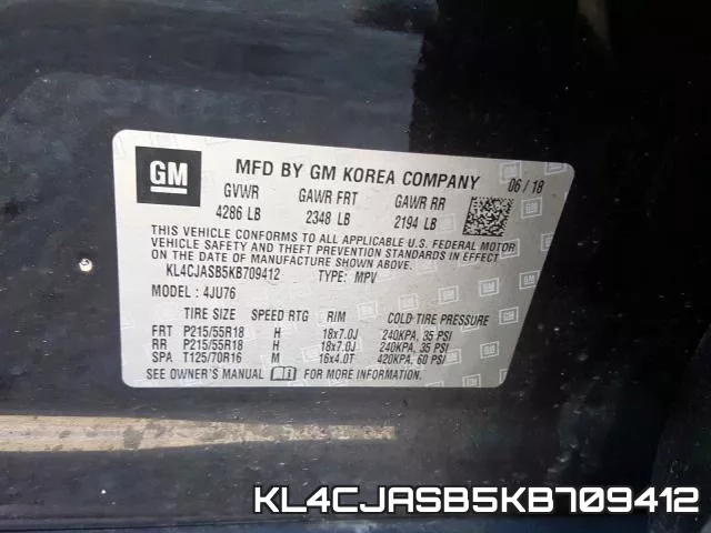 KL4CJASB5KB709412