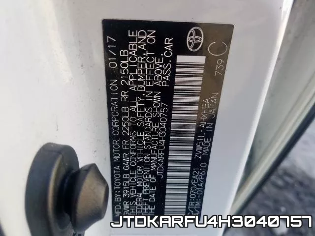 JTDKARFU4H3040757