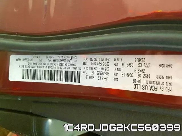 1C4RDJDG2KC560399