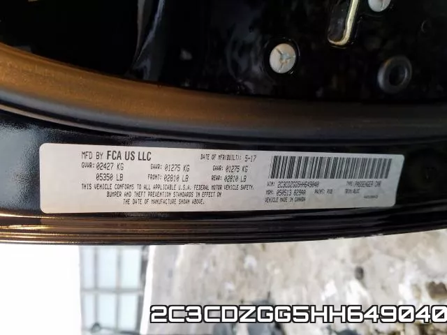 2C3CDZGG5HH649040