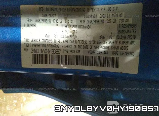 3MYDLBYV0HY190857