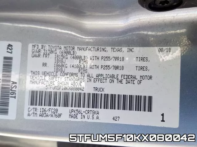 5TFUM5F10KX080042