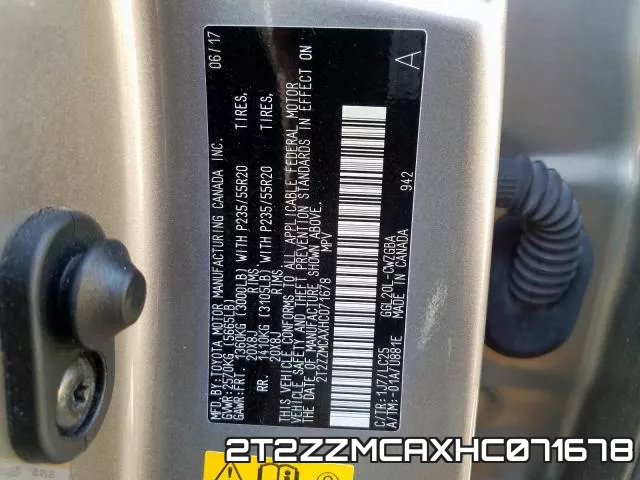 2T2ZZMCAXHC071678