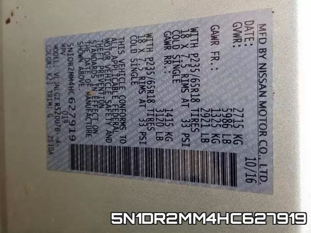 5N1DR2MM4HC627919