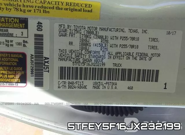5TFEY5F16JX232199