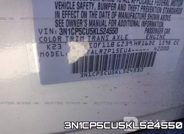 3N1CP5CU5KL524550