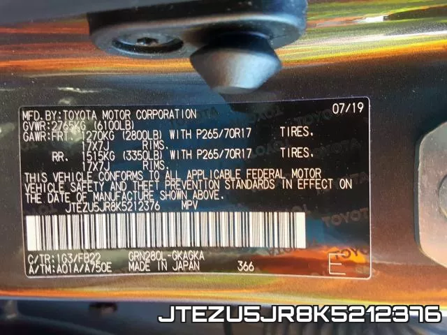 JTEZU5JR8K5212376