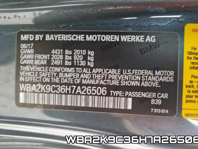 WBA2K9C36H7A26506