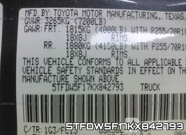 5TFDW5F17KX842793