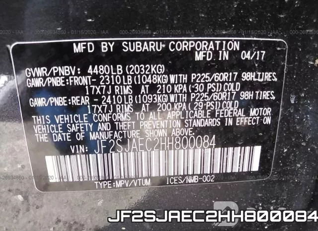 JF2SJAEC2HH800084