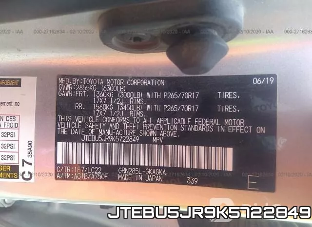 JTEBU5JR9K5722849