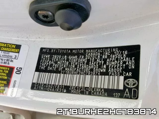 2T1BURHE2HC783874