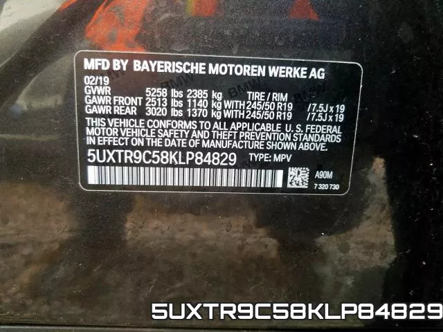 5UXTR9C58KLP84829