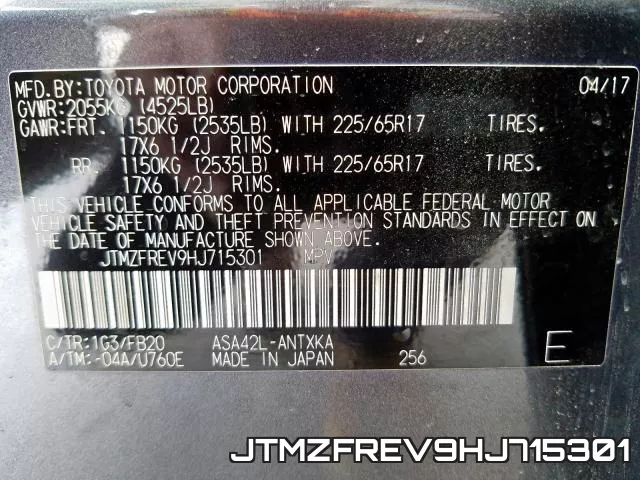JTMZFREV9HJ715301