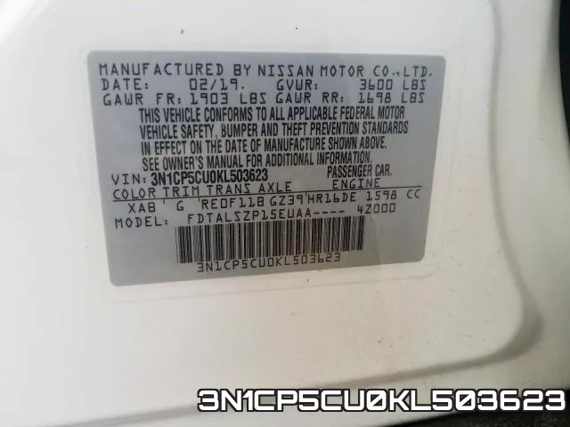 3N1CP5CU0KL503623