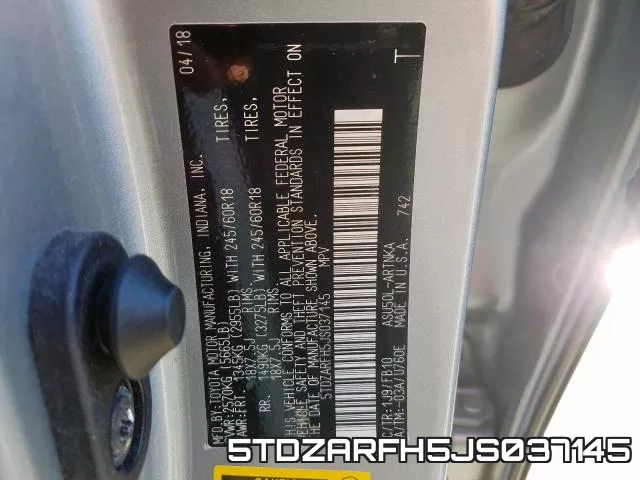 5TDZARFH5JS037145