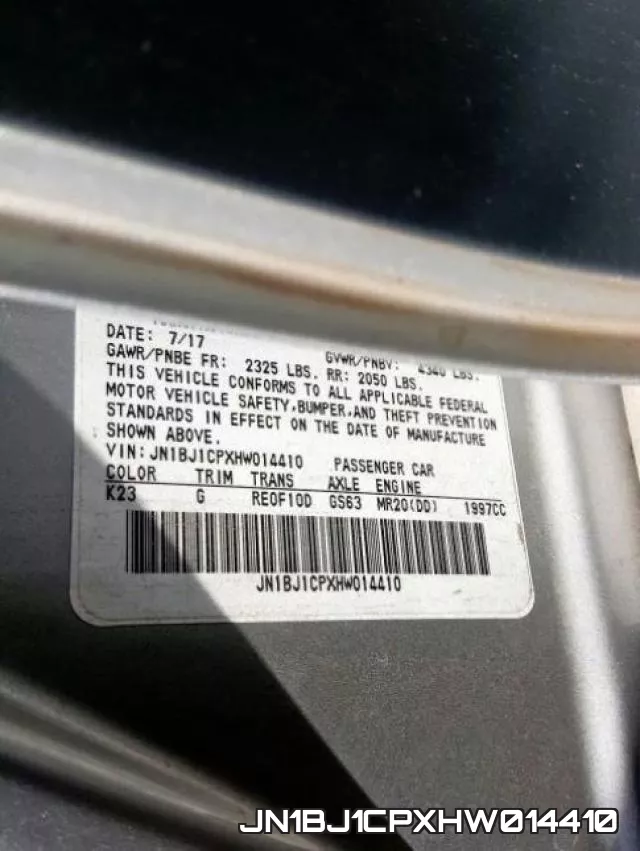 JN1BJ1CPXHW014410