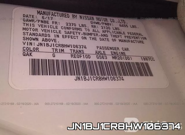 JN1BJ1CR8HW106374