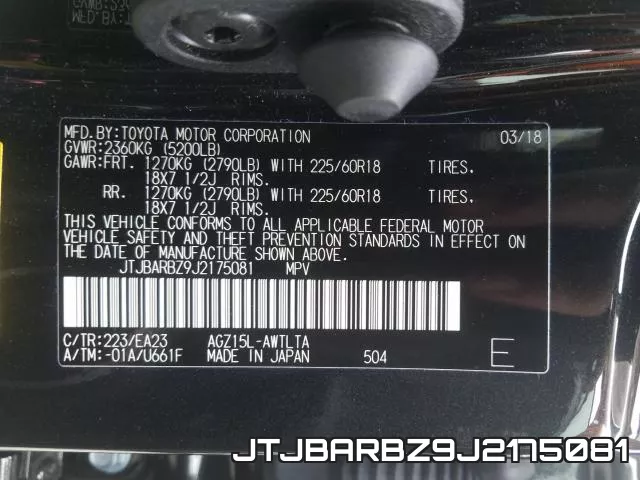 JTJBARBZ9J2175081