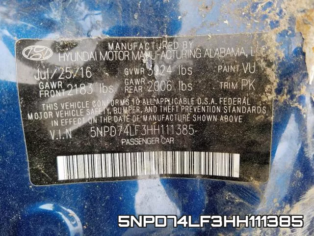 5NPD74LF3HH111385