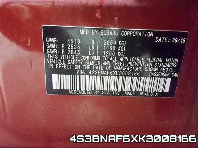 4S3BNAF6XK3008166