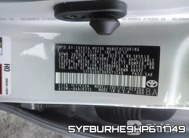 5YFBURHE9HP671749