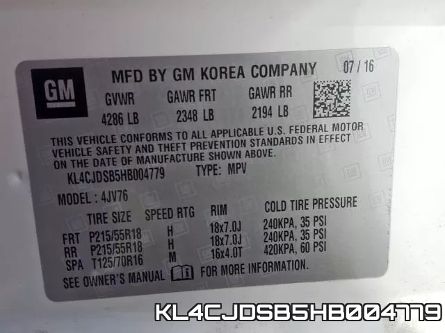 KL4CJDSB5HB004779