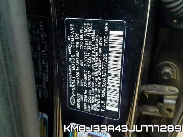 KM8J33A43JU777289
