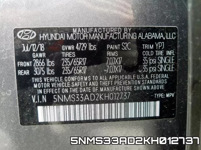5NMS33AD2KH012737