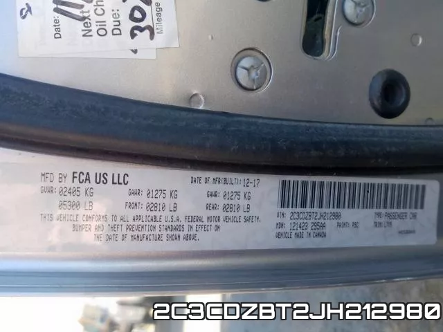 2C3CDZBT2JH212980