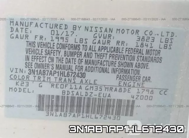 3N1AB7AP1HL672430