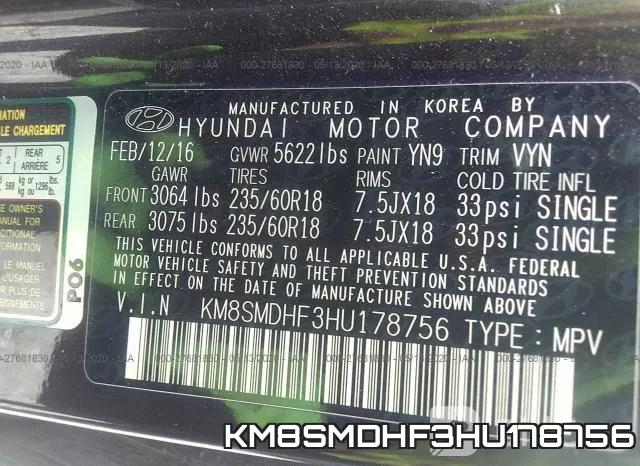 KM8SMDHF3HU178756