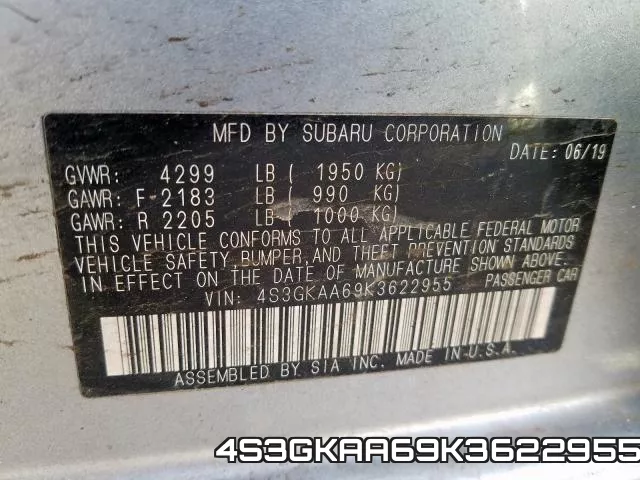 4S3GKAA69K3622955