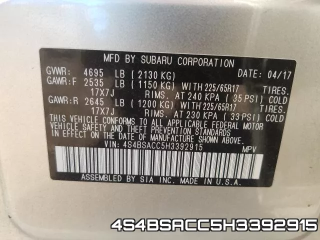 4S4BSACC5H3392915