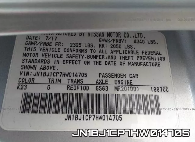 JN1BJ1CP7HW014705