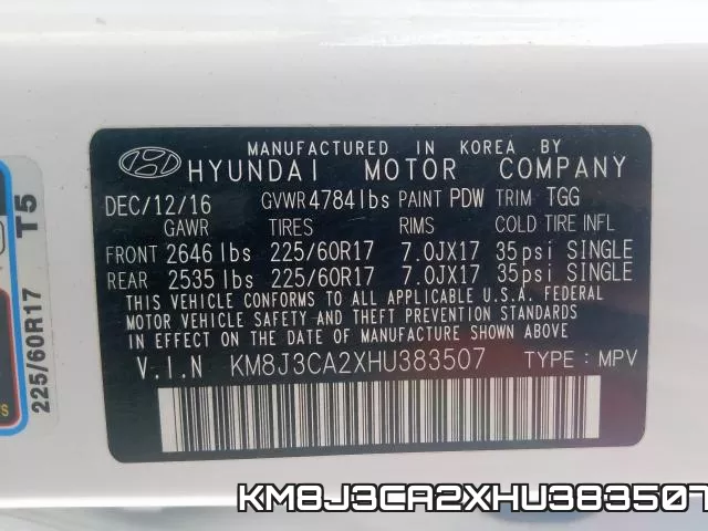 KM8J3CA2XHU383507