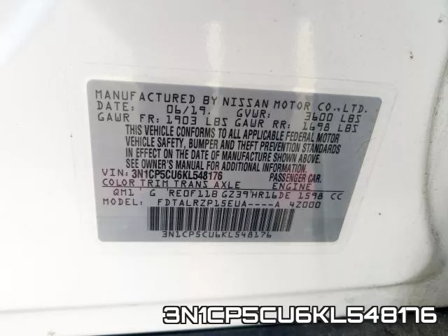 3N1CP5CU6KL548176