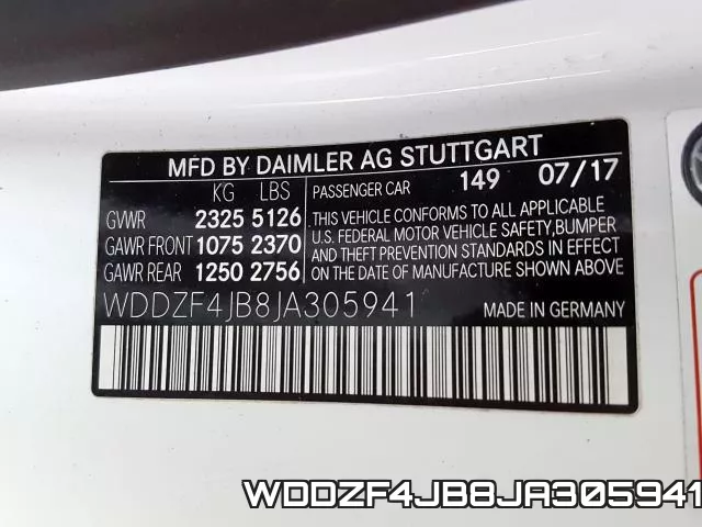 WDDZF4JB8JA305941