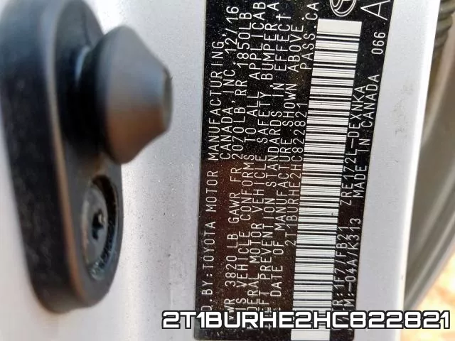 2T1BURHE2HC822821