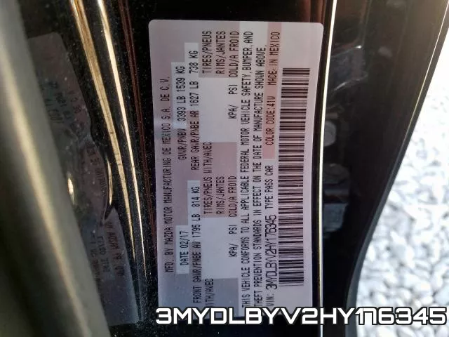 3MYDLBYV2HY176345