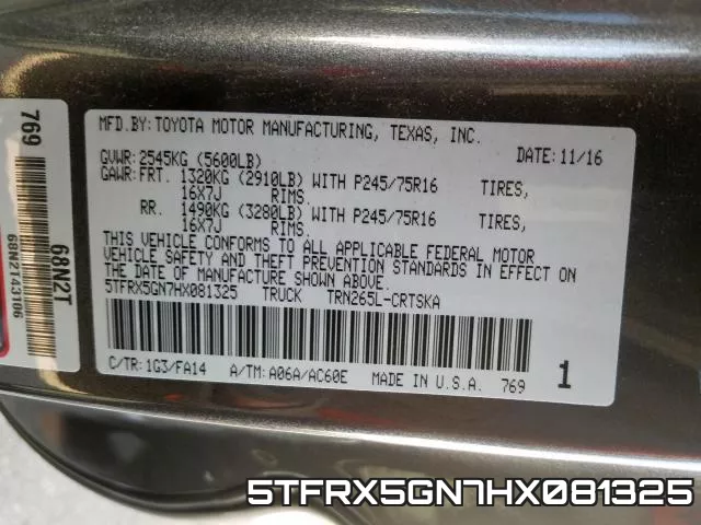 5TFRX5GN7HX081325