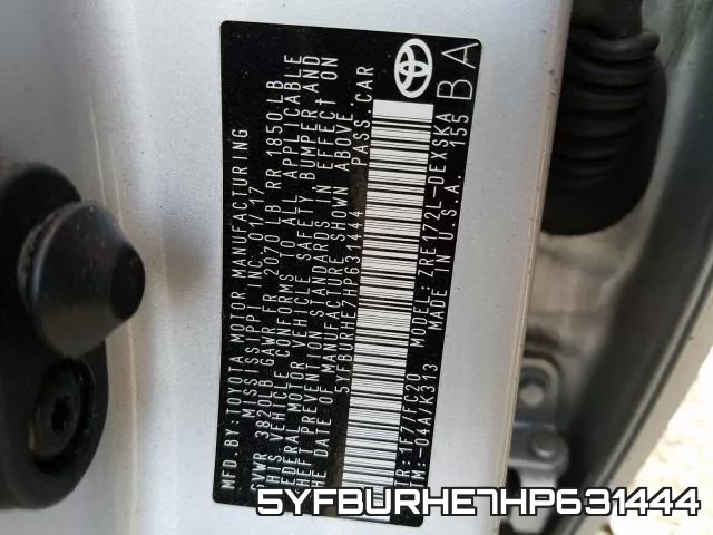 5YFBURHE7HP631444