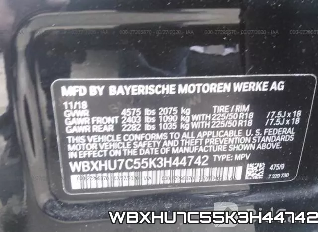 WBXHU7C55K3H44742