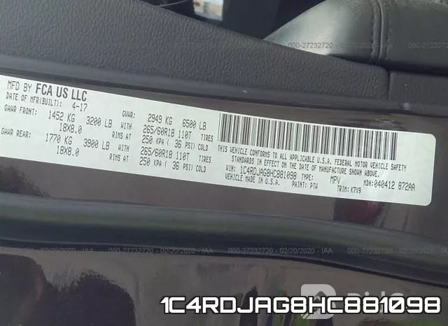 1C4RDJAG8HC881098